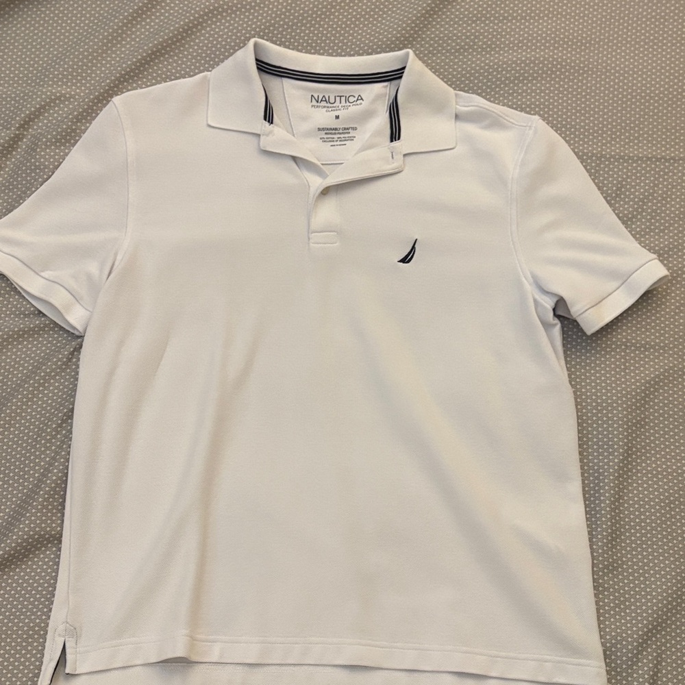 white polo by nautica